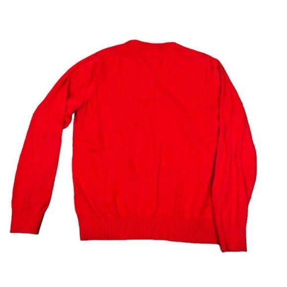 Tommy Hilfiger Men's 100% Cotton V-Neck Sweater Red Size Large - Picture 4 of 11